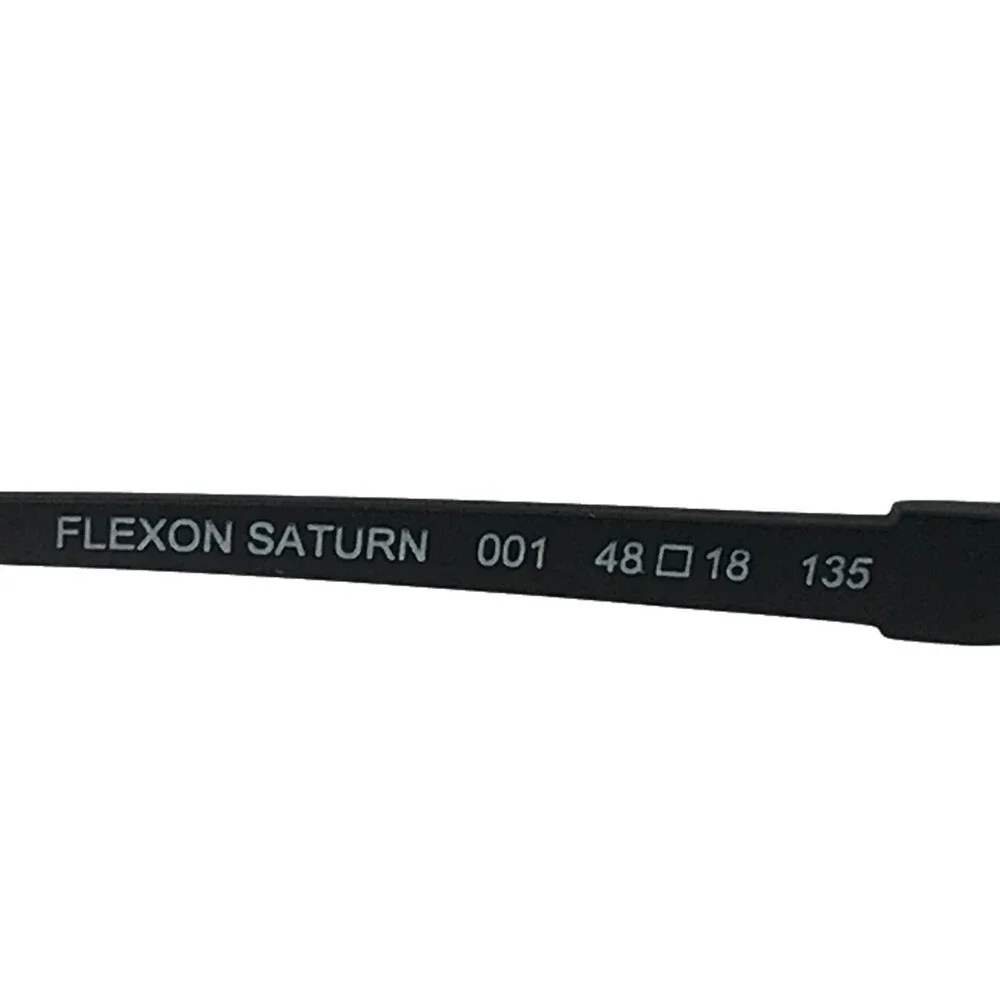 Flexon Kids Eyeglasses Frame SATURN 001 Black Green Rectangle Wire Rim 48-18-135
